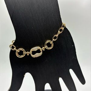 Pretty Bird Jewelry Gold Bracelet with Crystal Accents